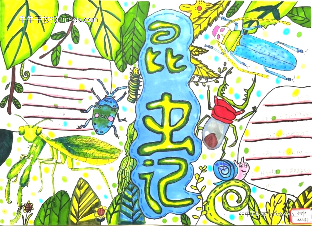 我最喜爱的一本书|昆虫记创意手抄报优秀作品展(3张)-第2张