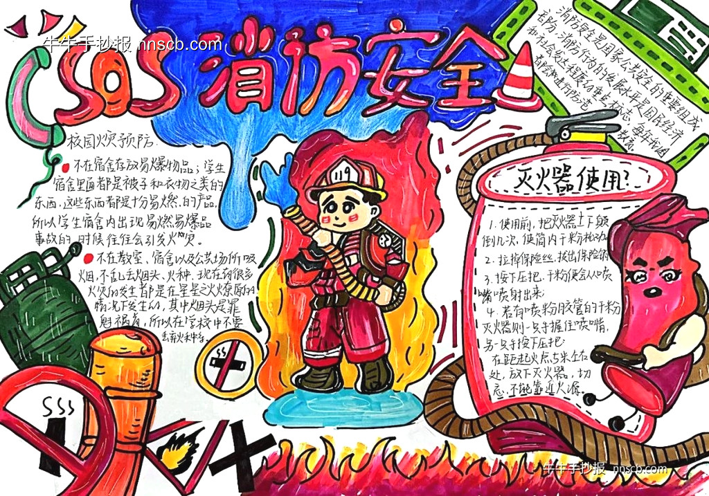 预防为主 生命至上 | 全国消防日手抄报评比一等奖4张-第2张