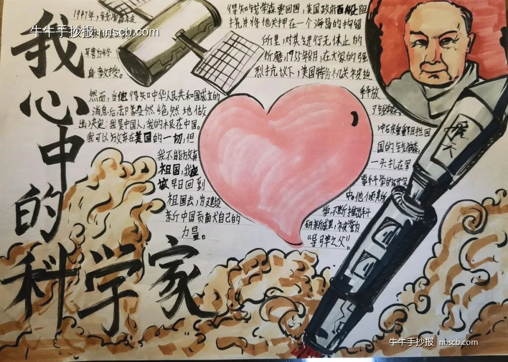 人民科学家钱学森手抄报(4张)-第3张