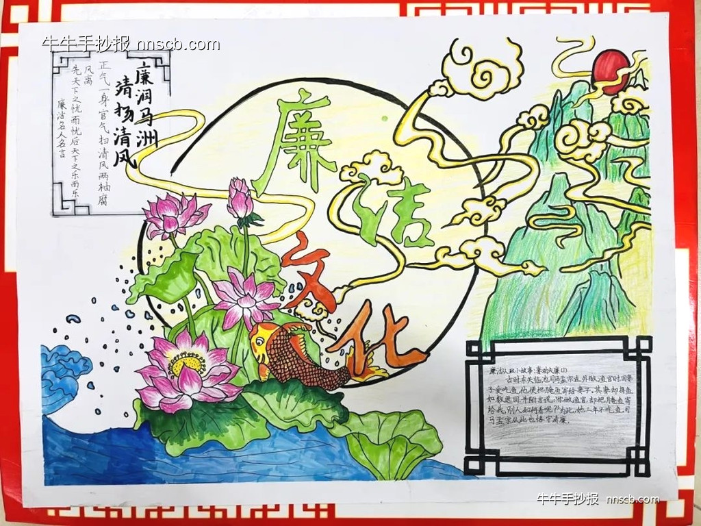 小学生弘扬清正廉洁手抄报精选3张-第3张