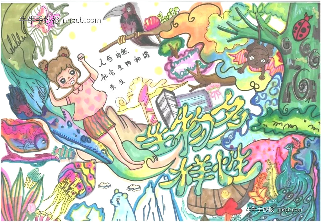 简单的小学二年级国际生物多样性日手抄报7张-第5张