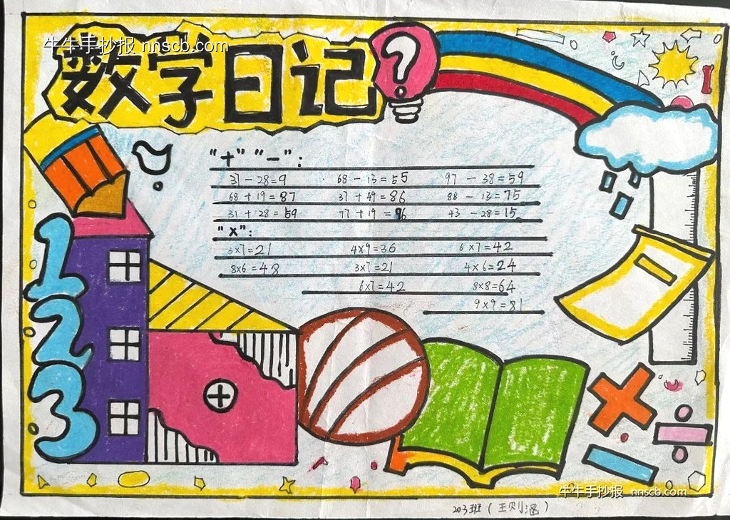 小学二年级数学小报手抄报4张-第4张