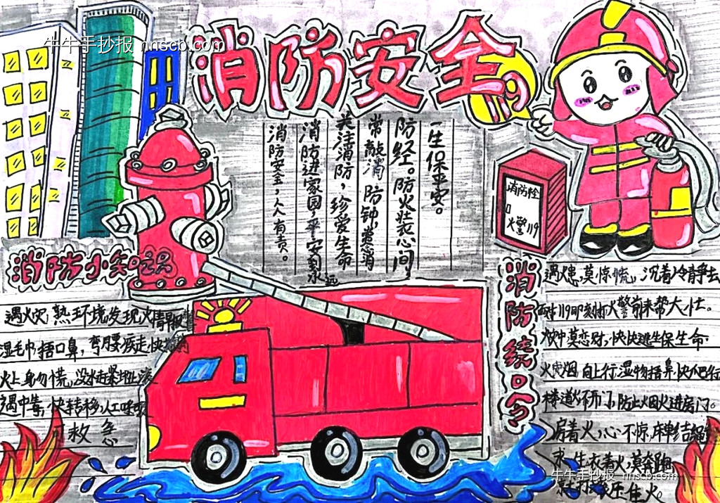 预防为主 生命至上 | 全国消防日手抄报评比优秀作品-第4张