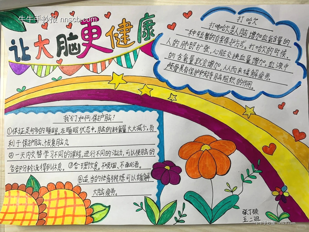 简单又漂亮的中国脑健康日手抄报-第1张