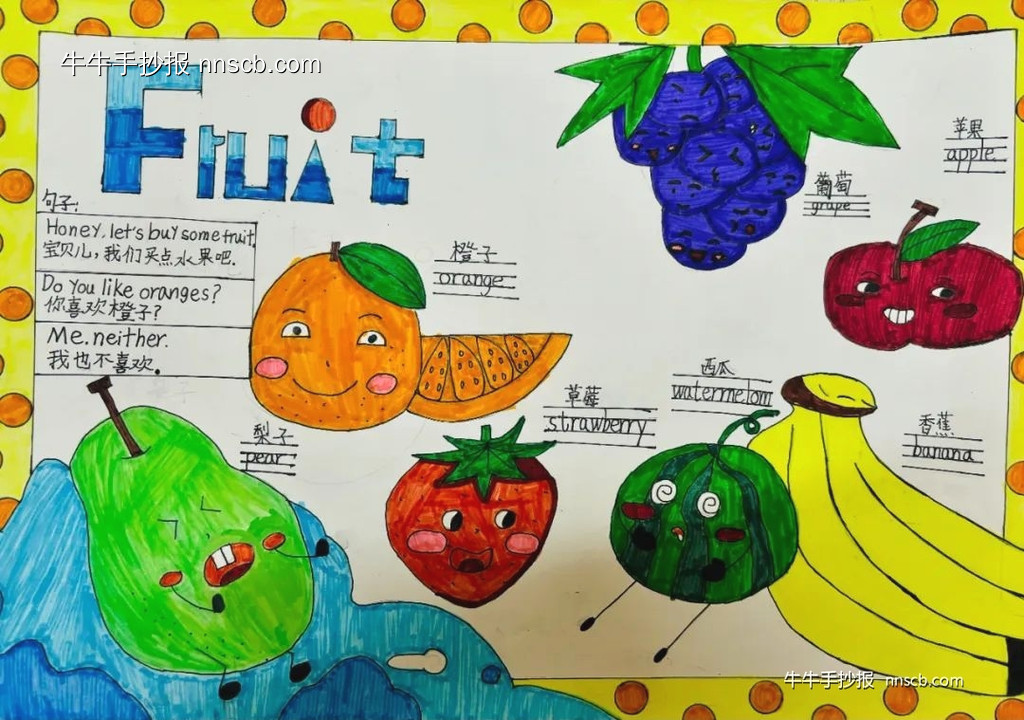 “绘声绘色 英我精彩 ”小学英语手抄报7张-第7张