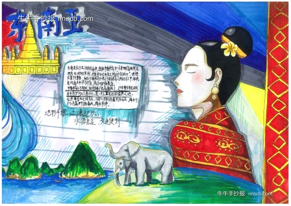 品世界之美 享地理之趣|初一年级地理手抄报评比上(6张)-第3张