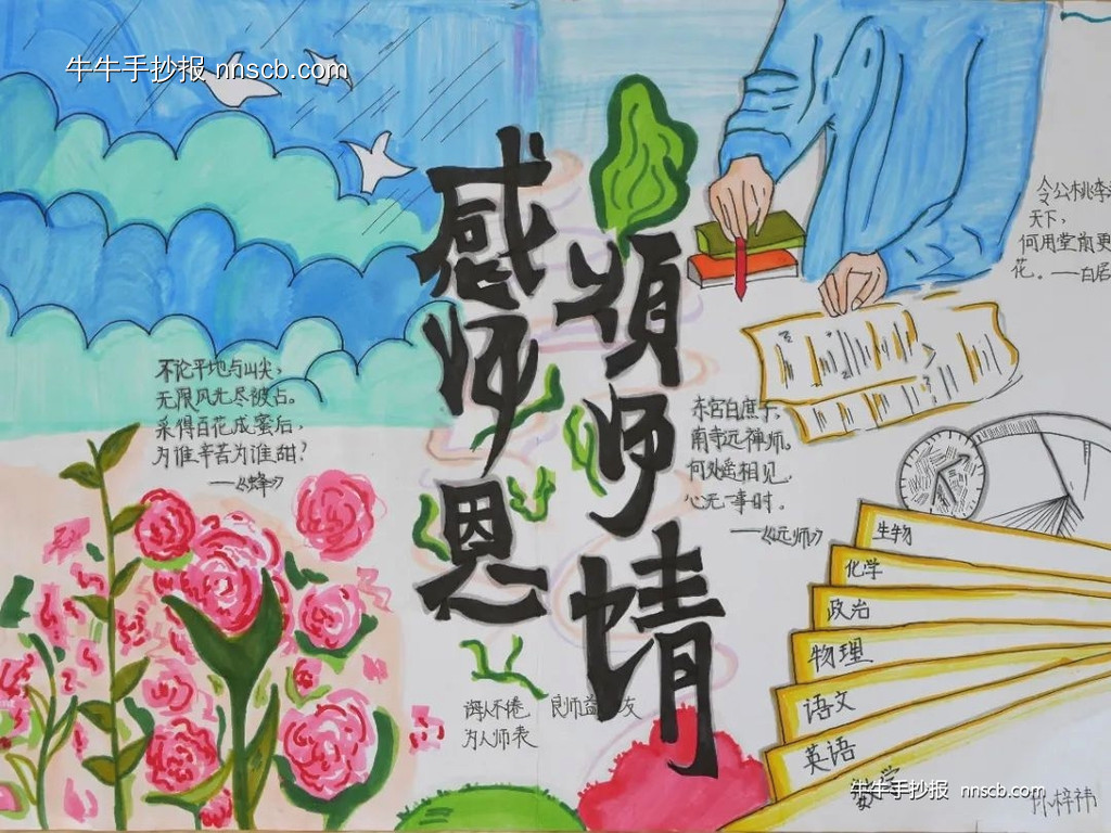 超简单的中学七年级教师节手抄报9张-第4张