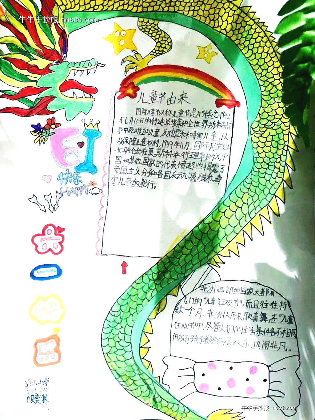 少年儿童图书馆|六一儿童节手抄报精选4张-第3张