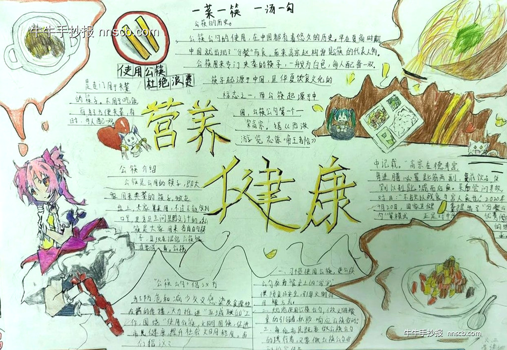 粒粒皆辛苦 文明进餐桌 | 小学六年级珍惜粮食手抄报5张-第3张