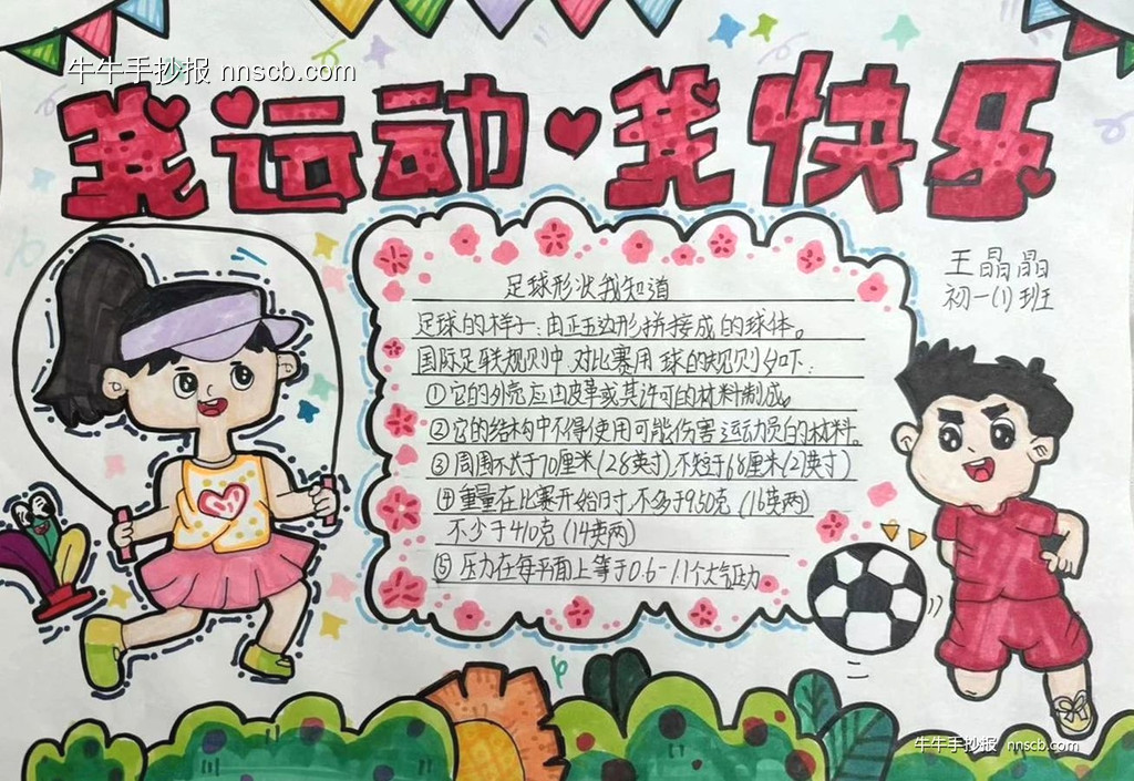 快乐足球 | 简单的初中七年级足球手抄报6张-第3张
