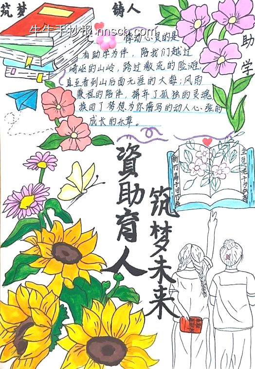 资助筑梦·诚信铸人 | 大专资助诚信手抄报获奖作品2张-第2张