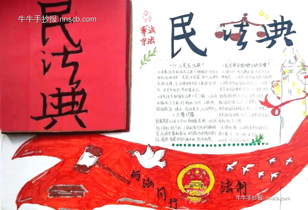 漂亮的中专生国家宪法日手抄报精选8张-第2张