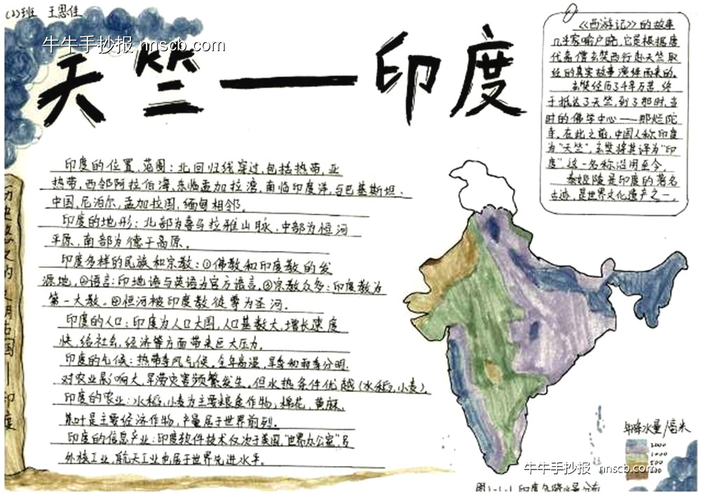 品世界之美 享地理之趣|初一年级地理手抄报评比上(6张)-第5张
