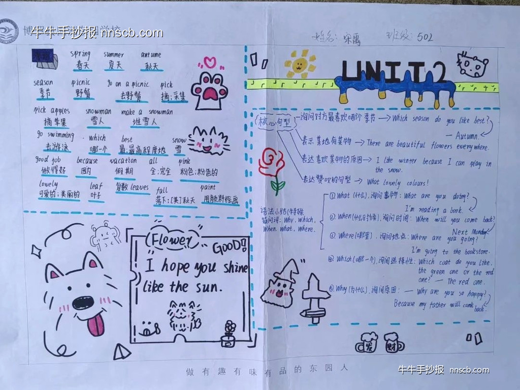 在学习中娱乐 在娱乐中学习 | 小学英语手抄报比赛一等奖5张-第3张