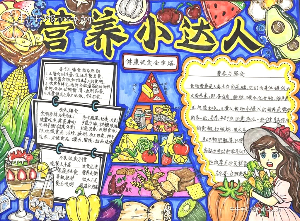 漂亮的中小学生“营养小达人”主题手抄报4张-第3张