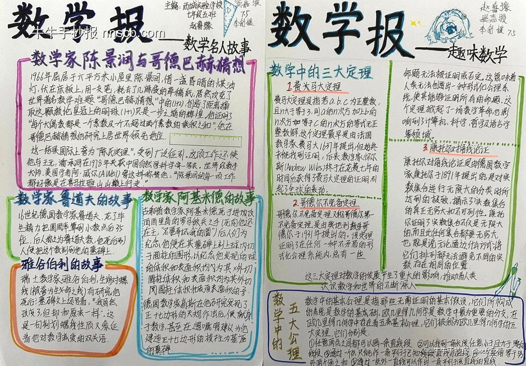 精美的初中生数学知识手抄报8张-第7张