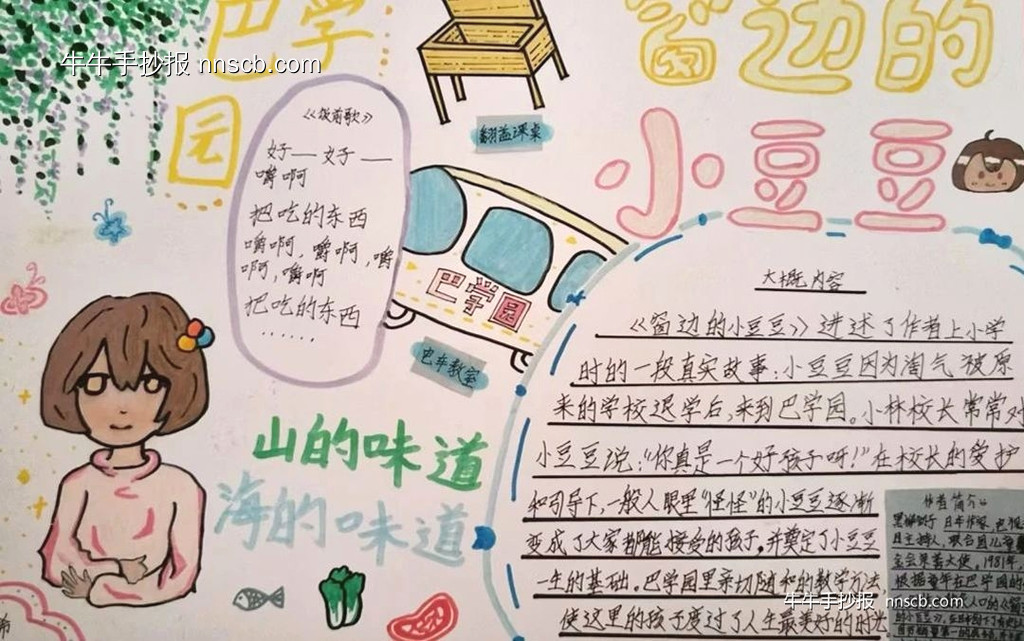 乐享暑假 点亮童年——小学四年级语文阅读手抄报3张-第2张