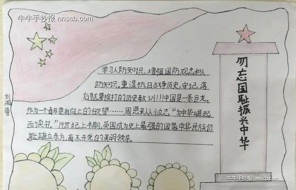 “九一八”纪念日 | 小学生“勿忘国耻”手抄报精选6张-第2张