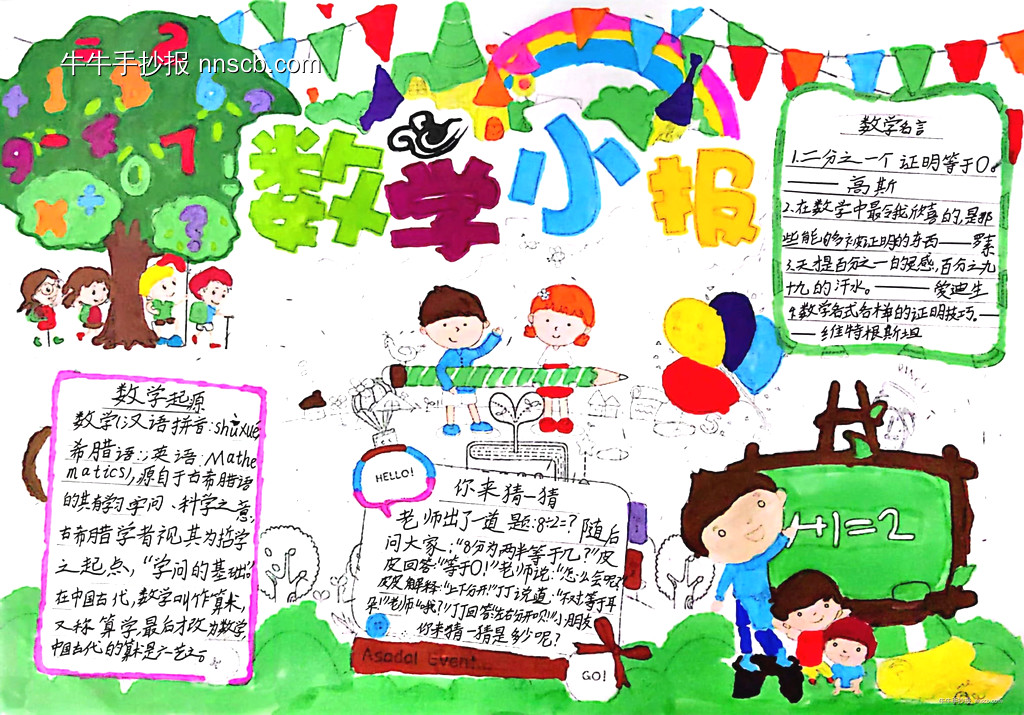 简单的小学三年级数学小报2张-第2张