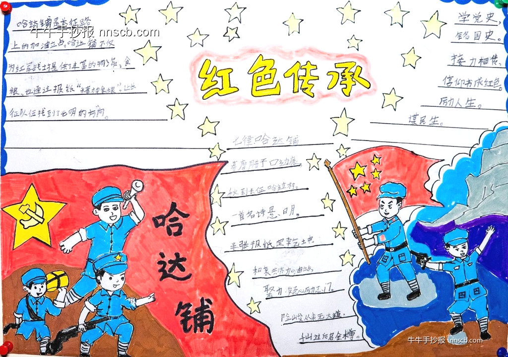 中小学“红色基因永传承”手抄报优秀作品展6张-第5张