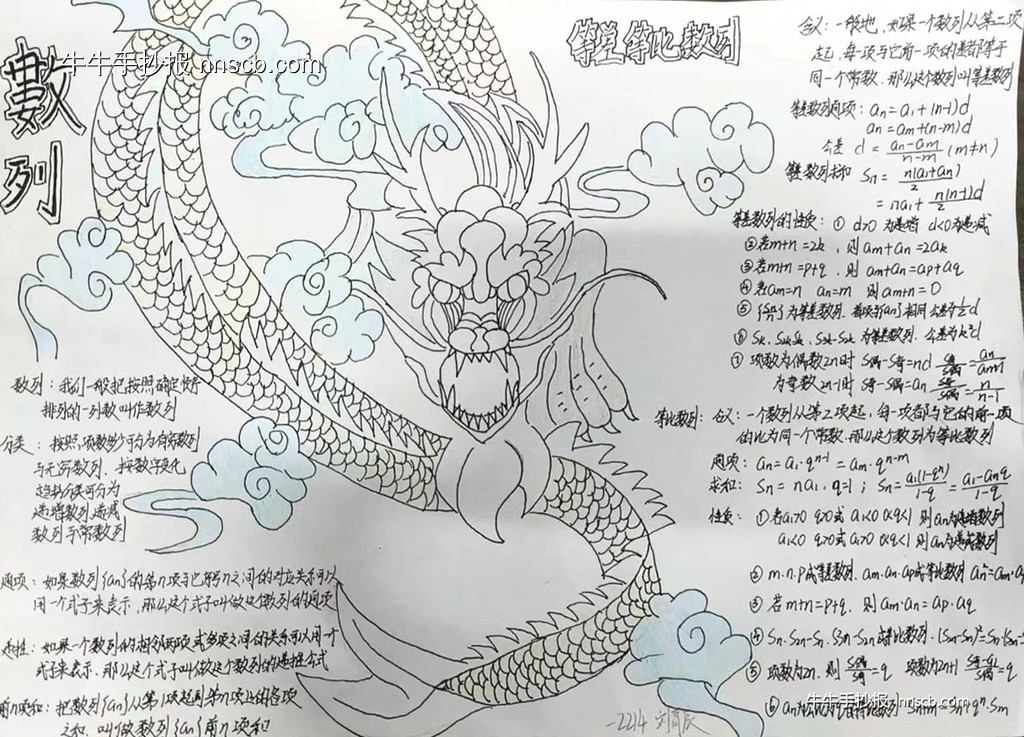 漂亮的高一年级数学手抄报之数列精选6张-第4张