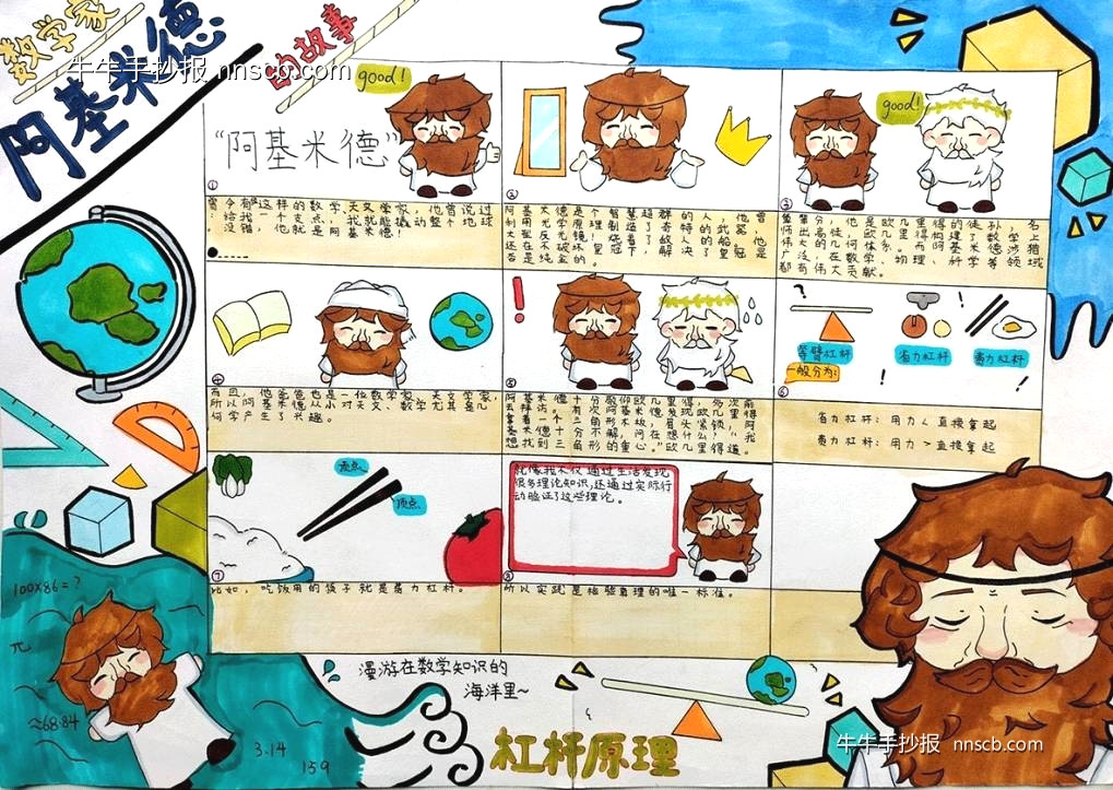 简单的小学生数学故事手抄报6张-第4张