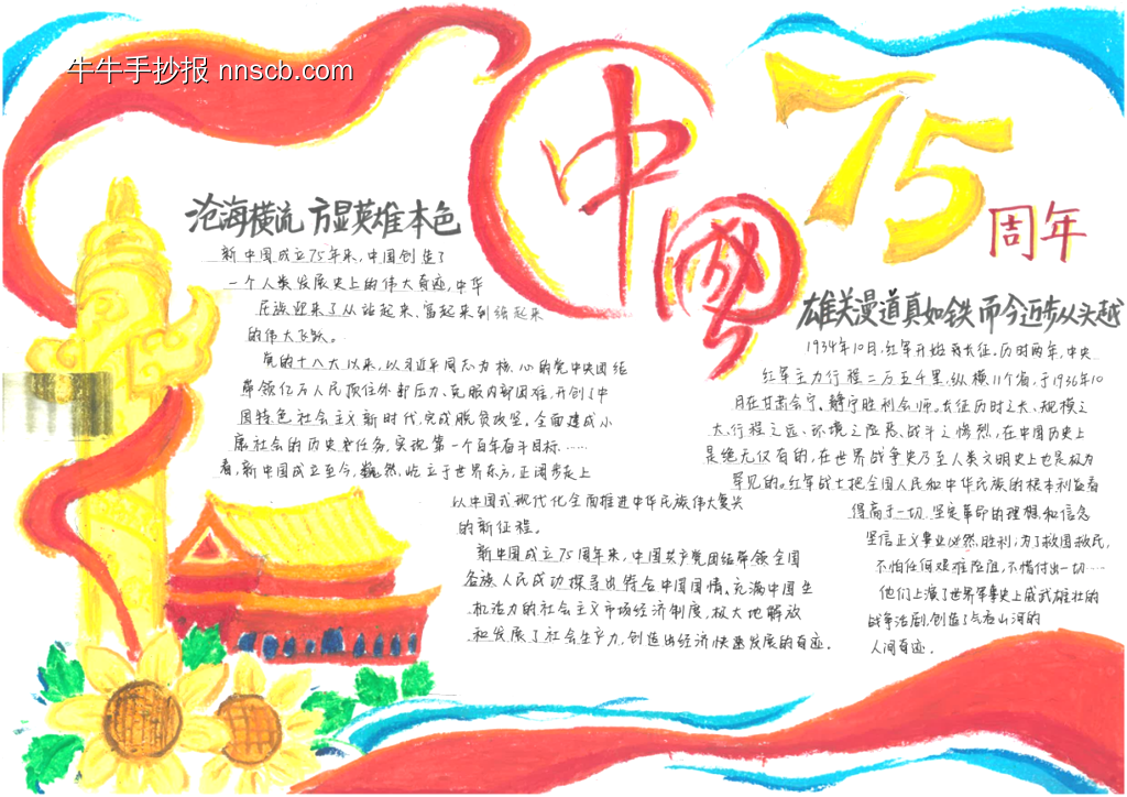 铭记历史——长征精神精美手抄报3张-第3张