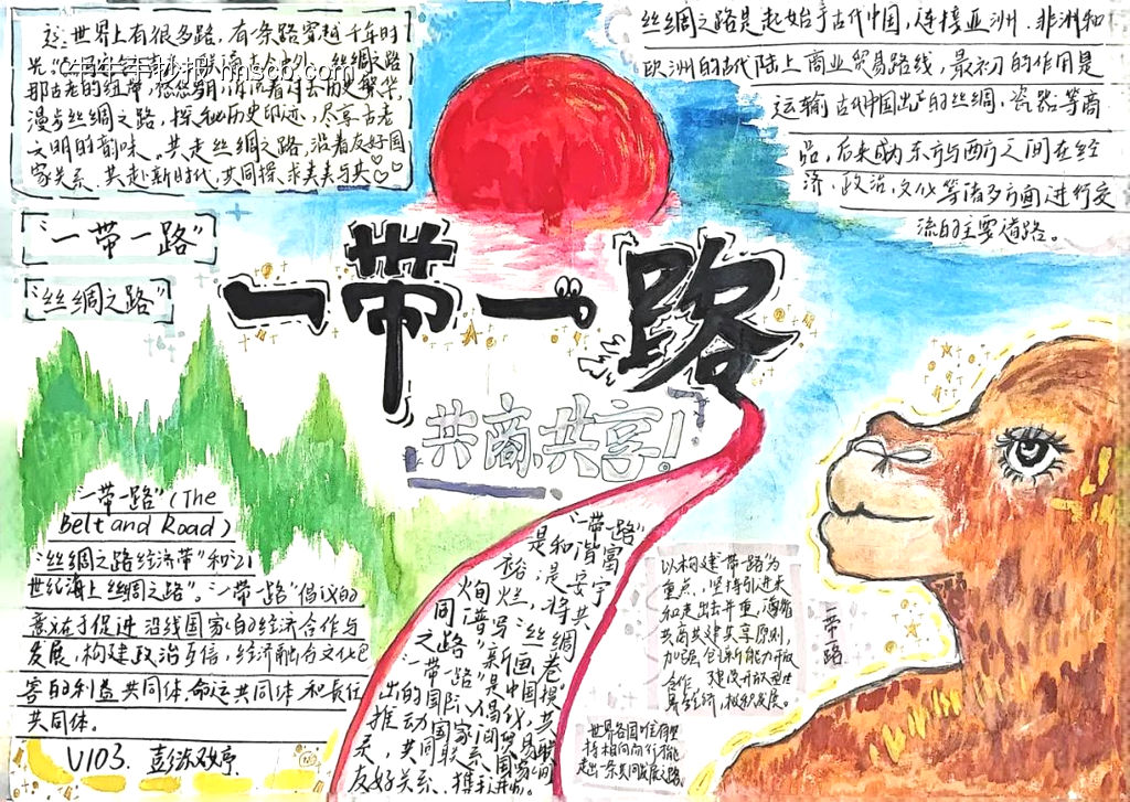 丝绸之路主题手抄报精美8张-第4张