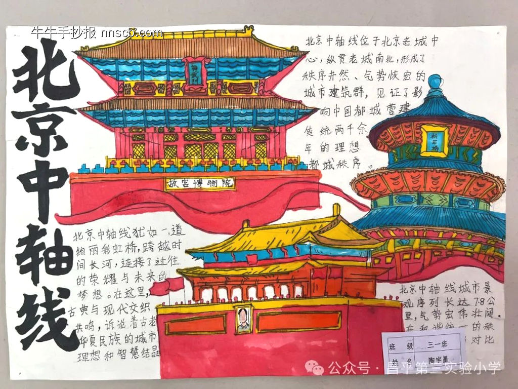 贯穿古今的城市脊梁——北京手抄报4张简单又好看-第3张