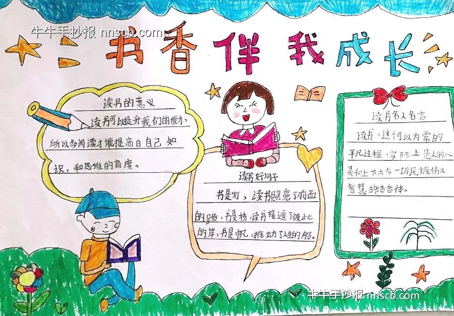 阳光阅读 书香赋能”读书节阅读手抄报作品欣赏二(7张)-第2张