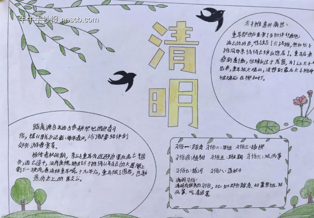 精选7张清明节主题手抄报-第7张