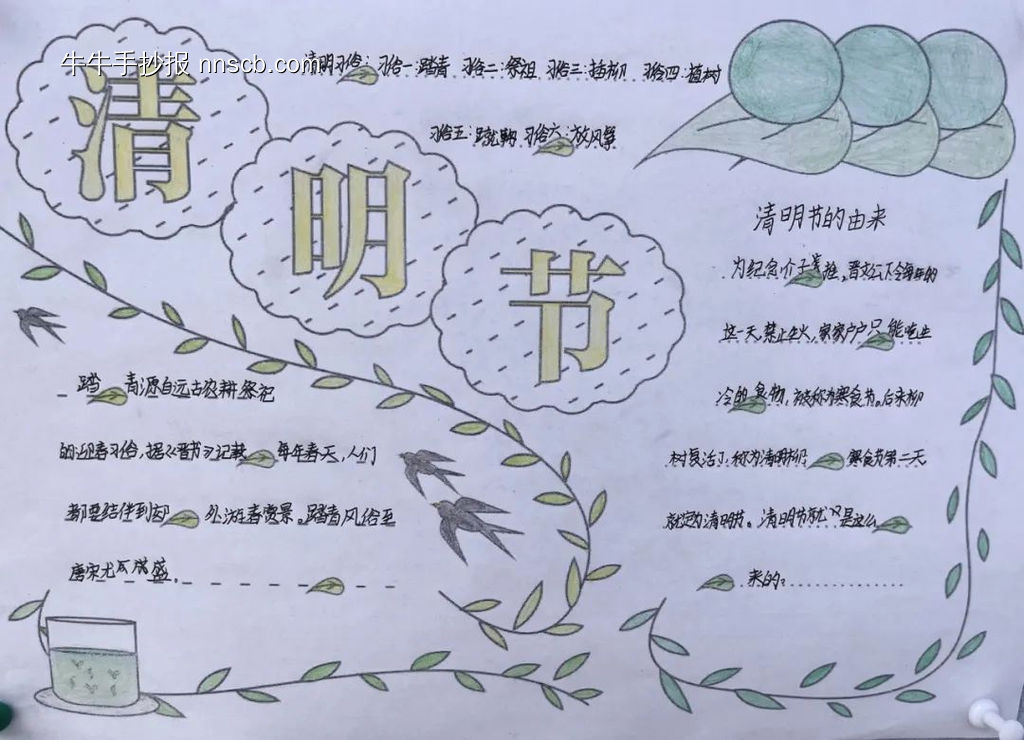 精选7张清明节主题手抄报-第2张