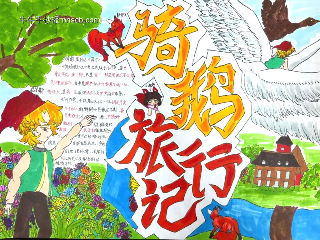 关于《骑鹅旅行记》名著的手抄报-第1张