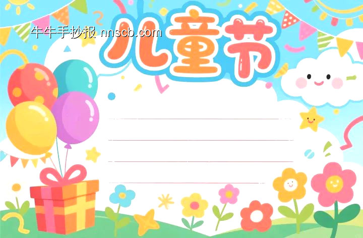 6.1儿童节主题手抄报模板-第5张