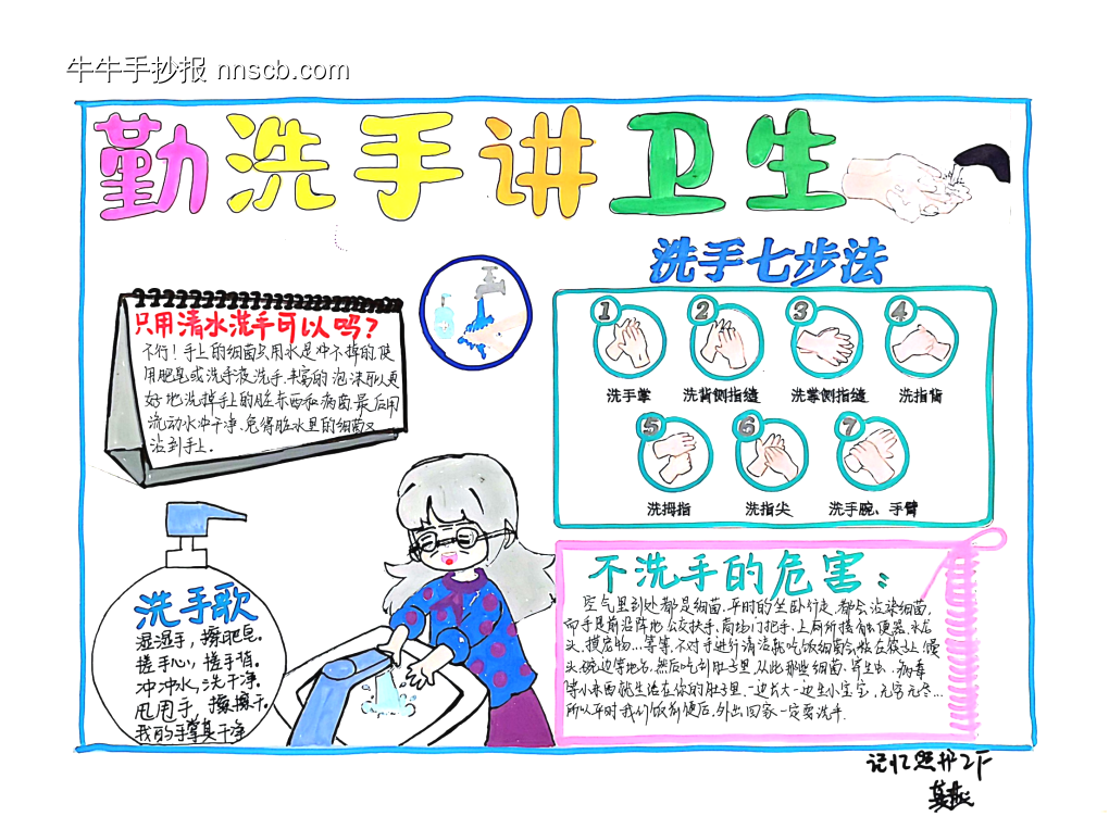 手卫生手抄报7张-第3张
