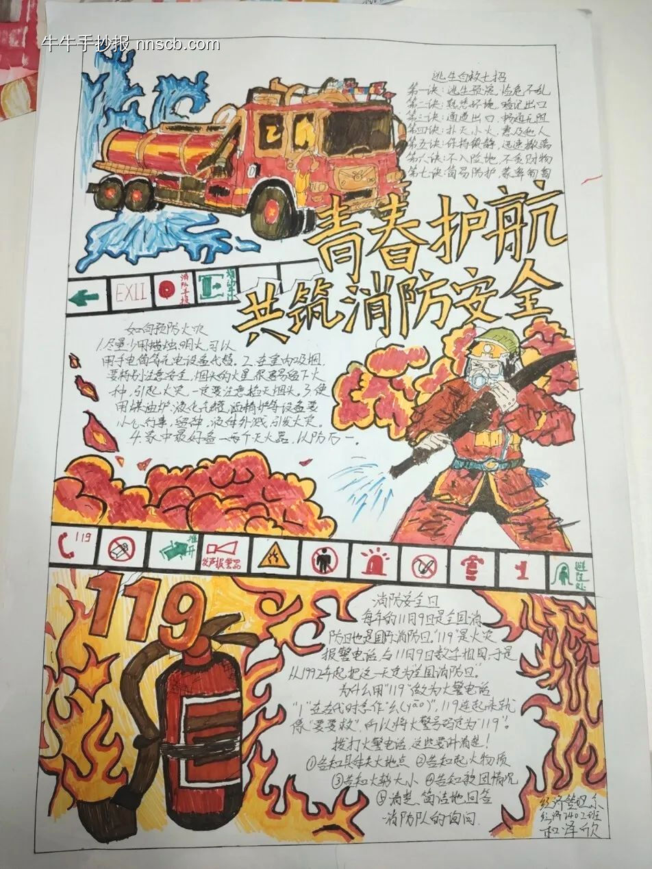 漂亮5张关于消防安全主题手抄报-第2张