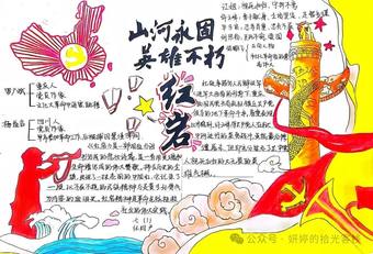 共读名著《红岩》手抄报8张