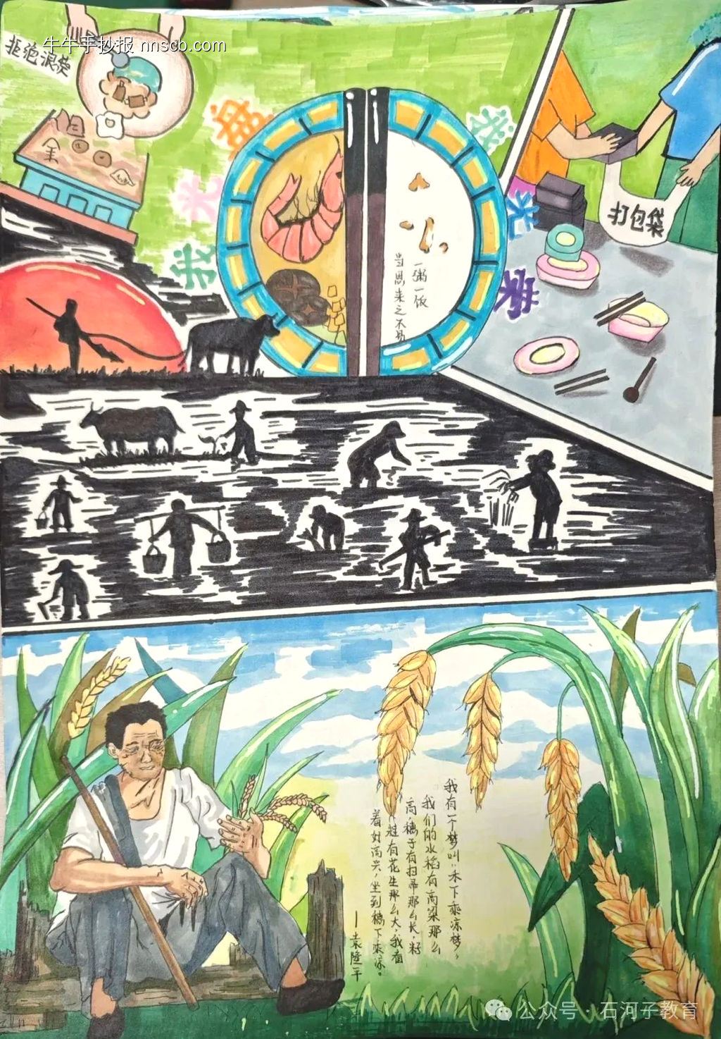 “食”刻守护手抄报简单又漂亮-第1张