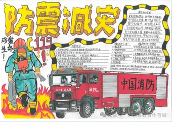 防震减灾119手抄报
