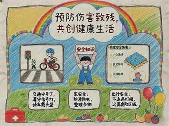 预防伤害致残，共创健康生活的安全知识手抄报
