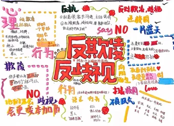 反欺凌反歧视手抄报