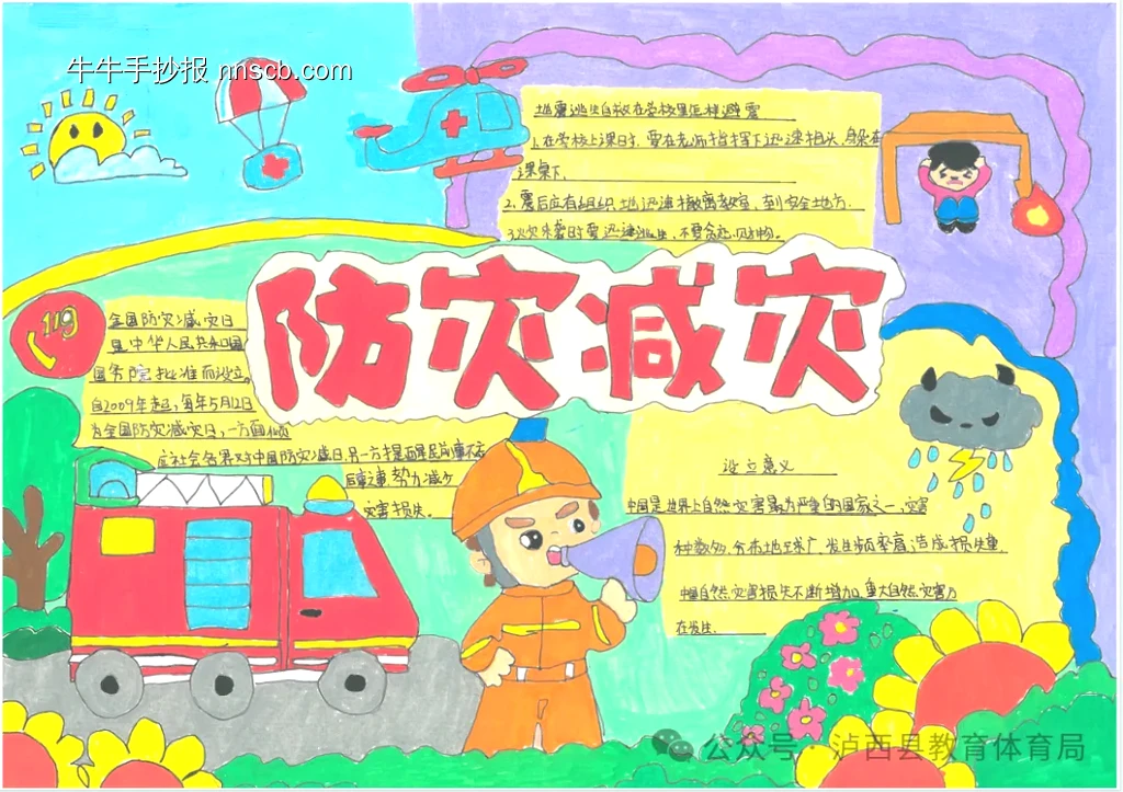 儿童防震减灾手抄报-第1张