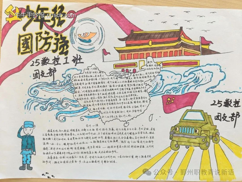 新生军训手抄报11张-第6张