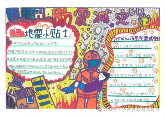 5.12地震小贴士防震防灾手抄报