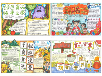 精选四组漂亮的食品安全拒绝浪费手抄报