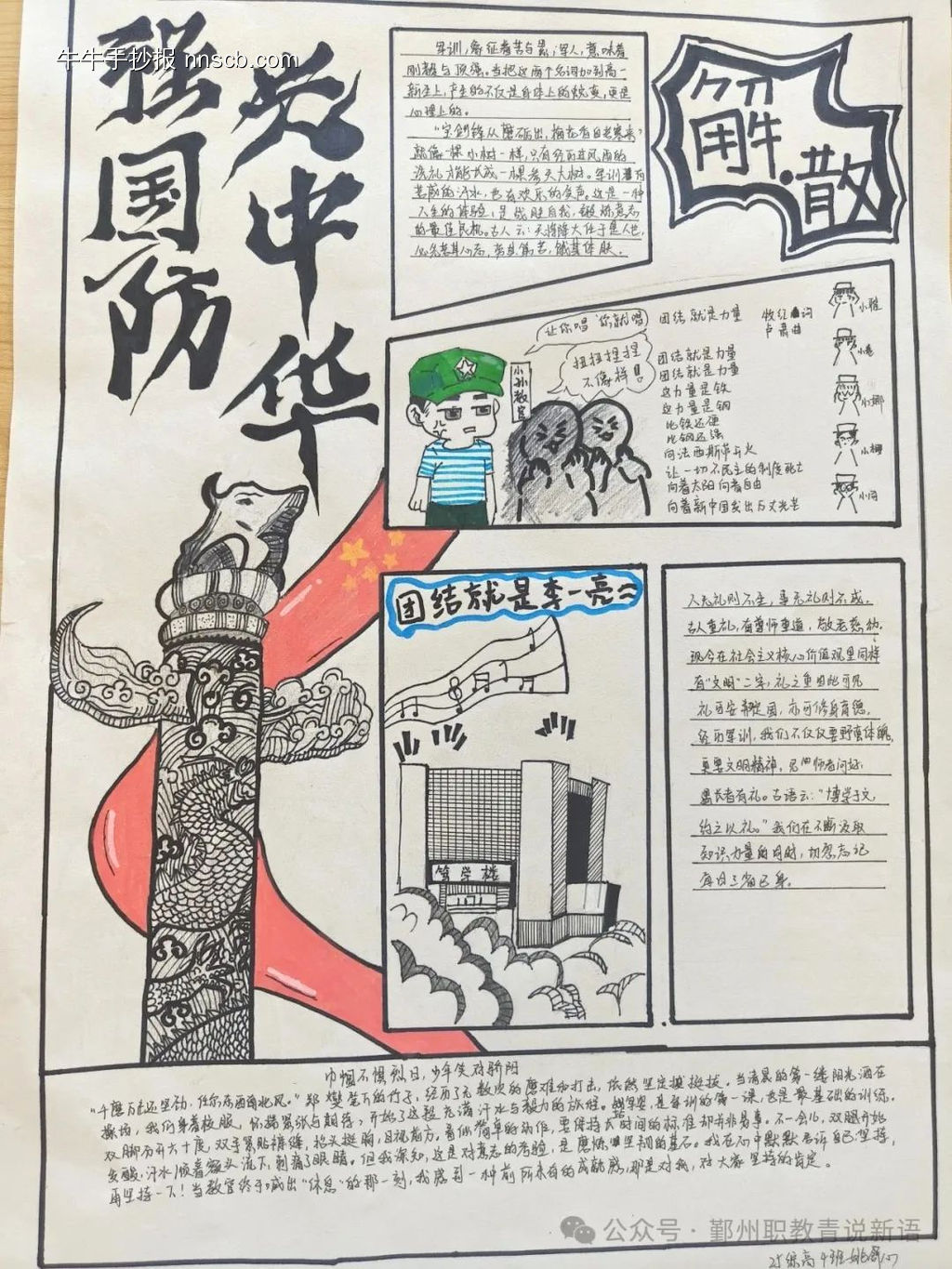 新生军训手抄报11张-第2张