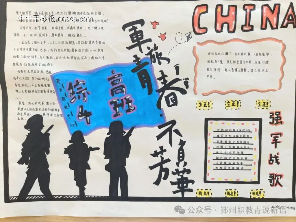 新生军训手抄报11张-第3张