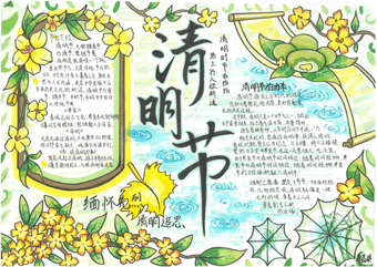 超漂亮的清明时节手抄报6张