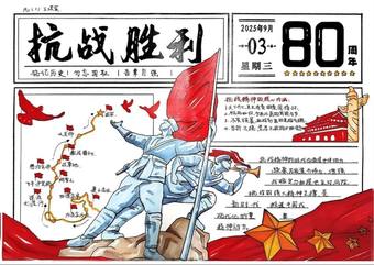 初中抗战胜利80周年手抄报