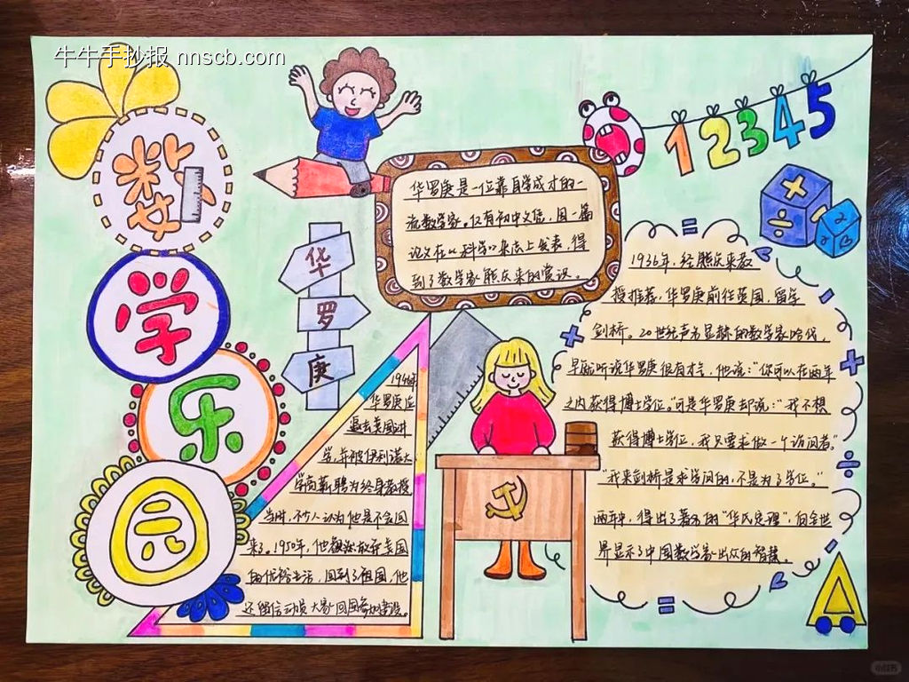 数学乐园华罗庚手抄报-第1张